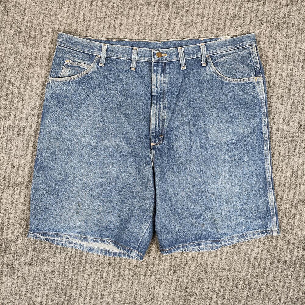 Wrangler Shorts Mens 44 Blue Relaxed Fit Denim Jean Bermuda Casual 5 Pocket